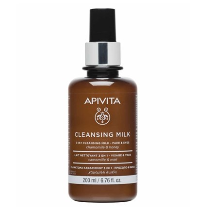 Apivita 3 in 1 Cleansing Milk Face & Eyes με Χαμομήλι και Μέλι 200ml