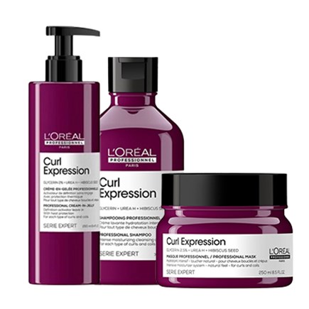 L'Oreal Professionnel Curl Expression Set Shampoo 300ml & Mask 250ml & Cream in Jelly 250ml